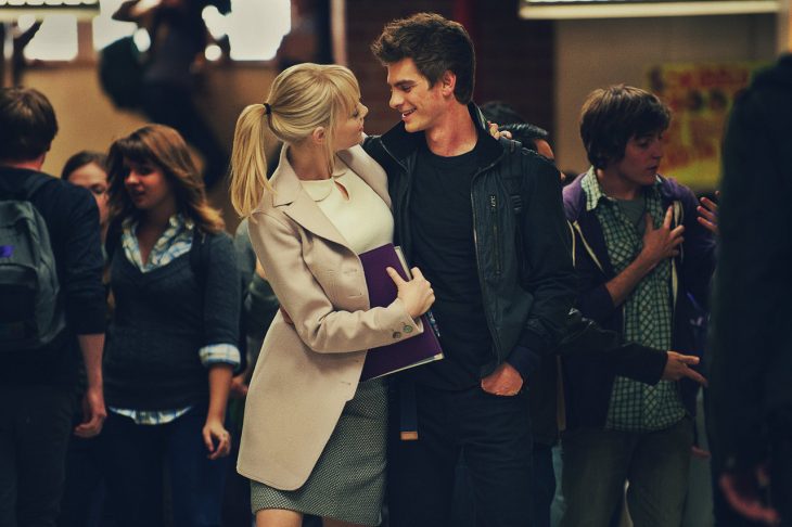 emma stone y andrew garfield en la película spiderman 