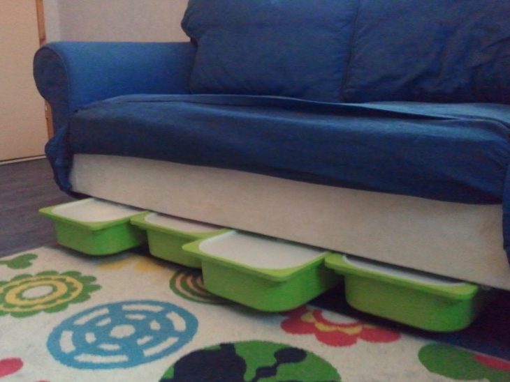 Sillón con cajones para almacenar accesorios 