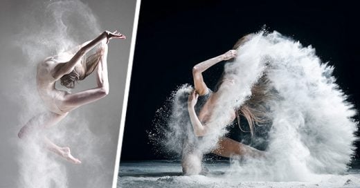 Imágenes de bailarines cobran vida añadiendo como elemento dinámico ¡explosiones de harina!