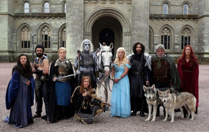 familia disfrazada de Game of thrones