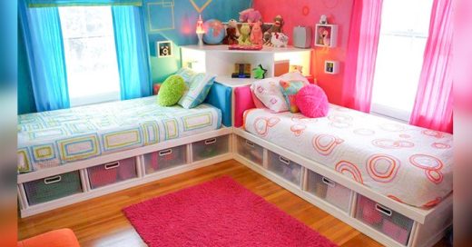 ideas para habitaciones divididas de niño y niña