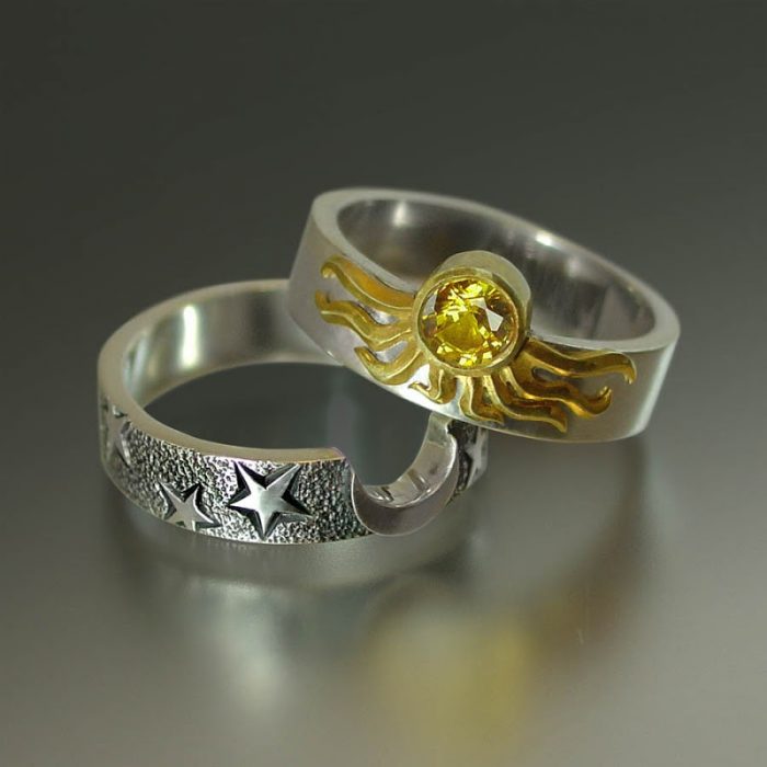 anillos de promesa sol y luna