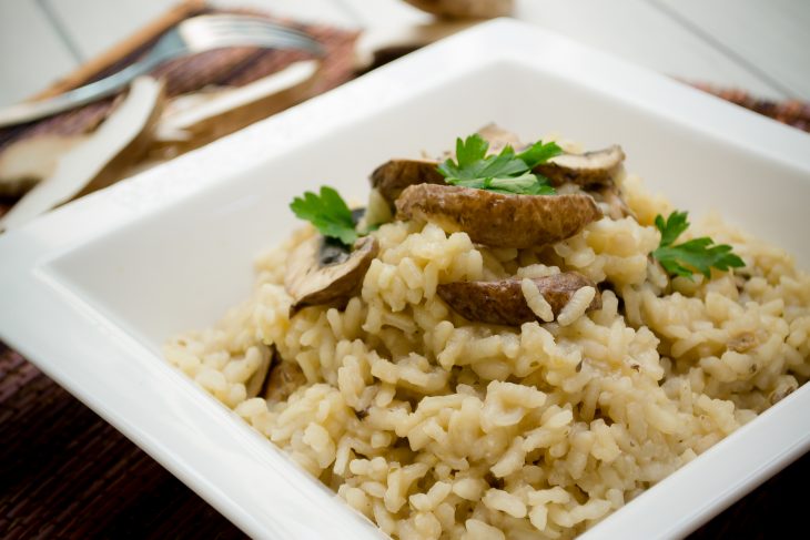 Risotto con champiñones