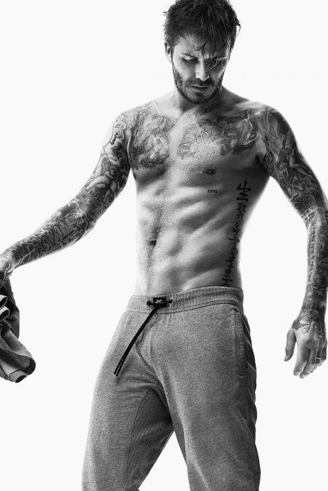 David Beckham con el cabello mojado