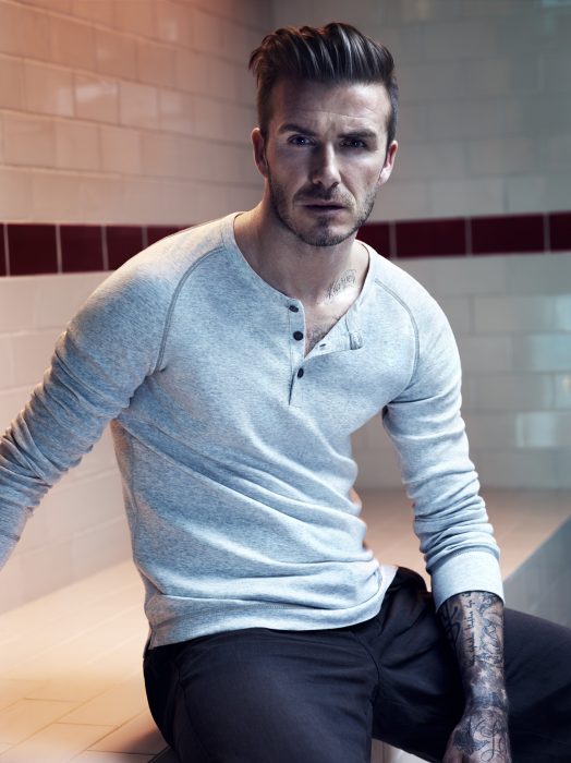 David Beckham con mirada cautivante