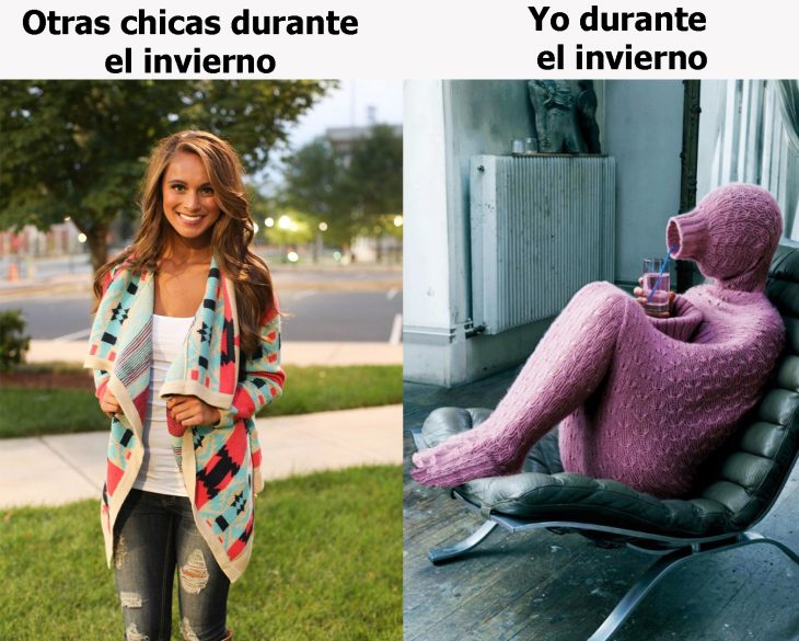 hay dos tipos de chicas durante el invierno 