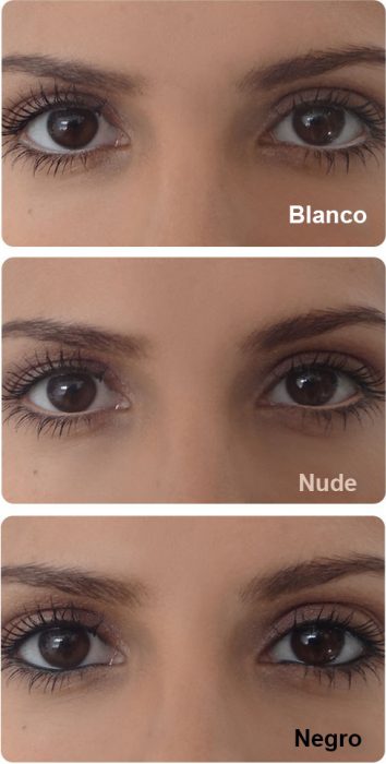 Delineado de ojos con tres colores 