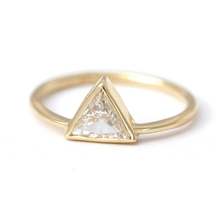 anillo minimalista triángulo
