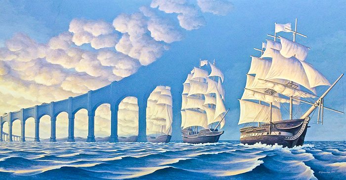 Alucinantes cuadros del artista canadiense Robert Gonsalves los cuales fuerzan al espectador a mirar una y otra vez ya que son ilusiones ópticas que cambia cada vez que las observan