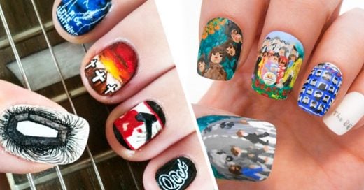 diseños para uñas muy creativos inspirados en la música