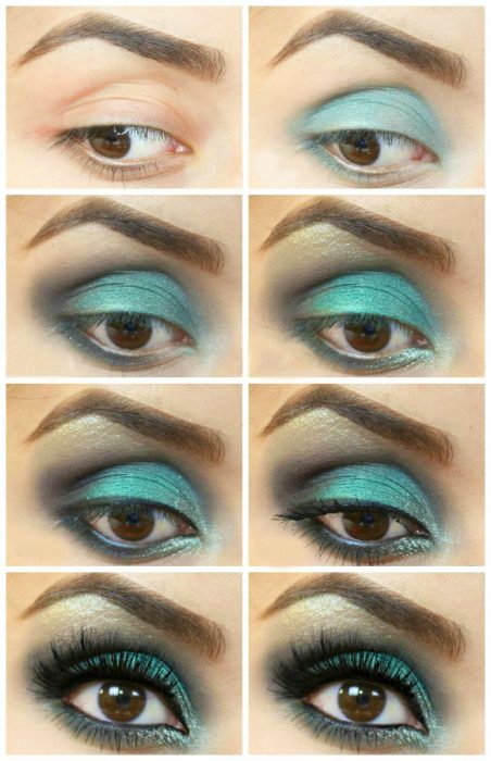 Tutorial de maquillaje de ojos color azul 