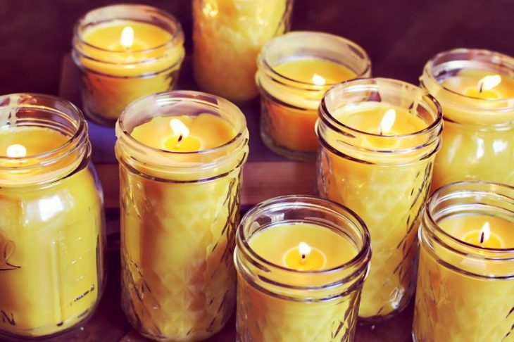 velas con cera de abeja