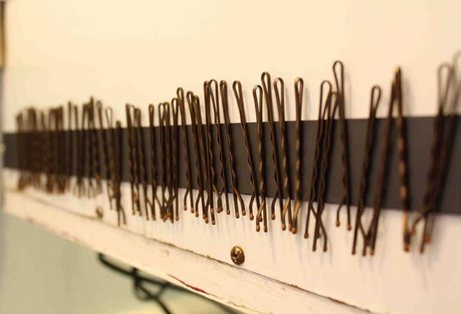 broches de cabello en banda metálica