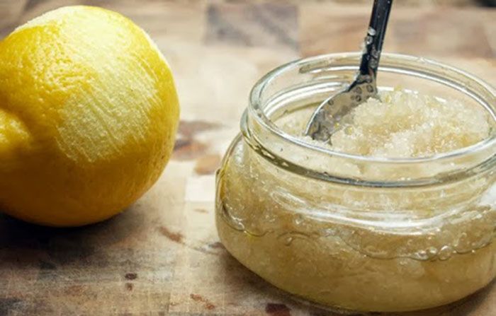 mascarilla limón y azúcar