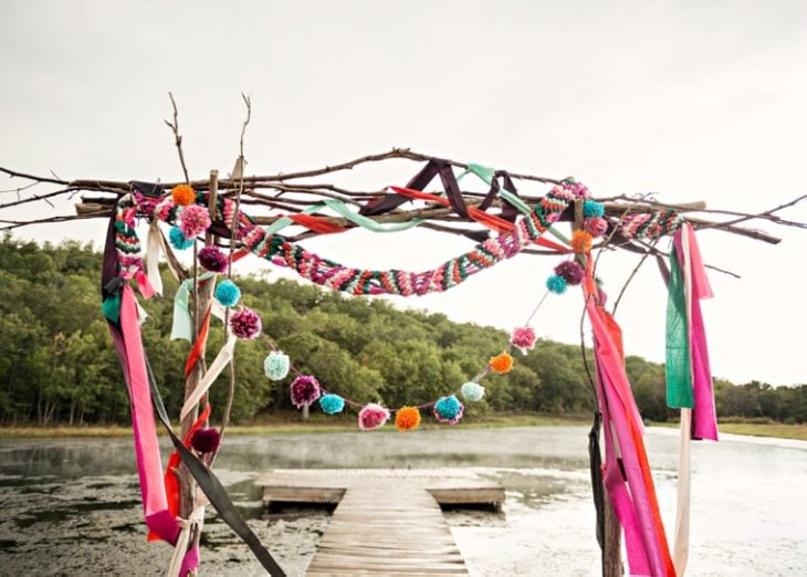arco para boda en lago