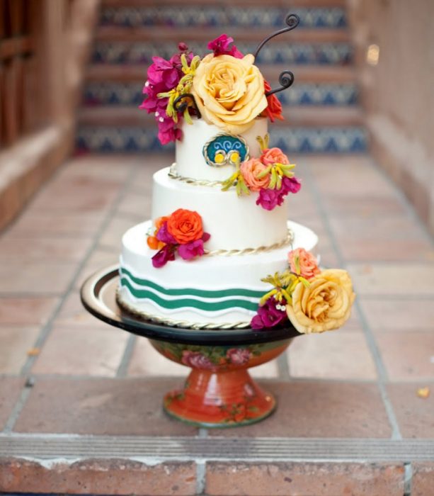 pastel de bodas de colores