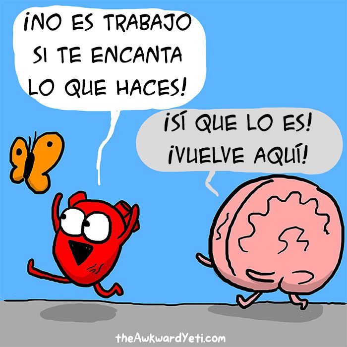 Corazón Vs Cerebro Cómic Awkward Yeti