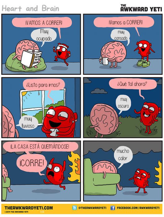 Corazón Vs Cerebro Cómic Awkward Yeti