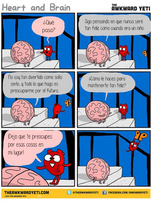 Corazón Vs Cerebro Cómic Awkward Yeti