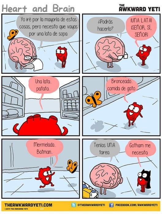 Corazón Vs Cerebro Cómic Awkward Yeti