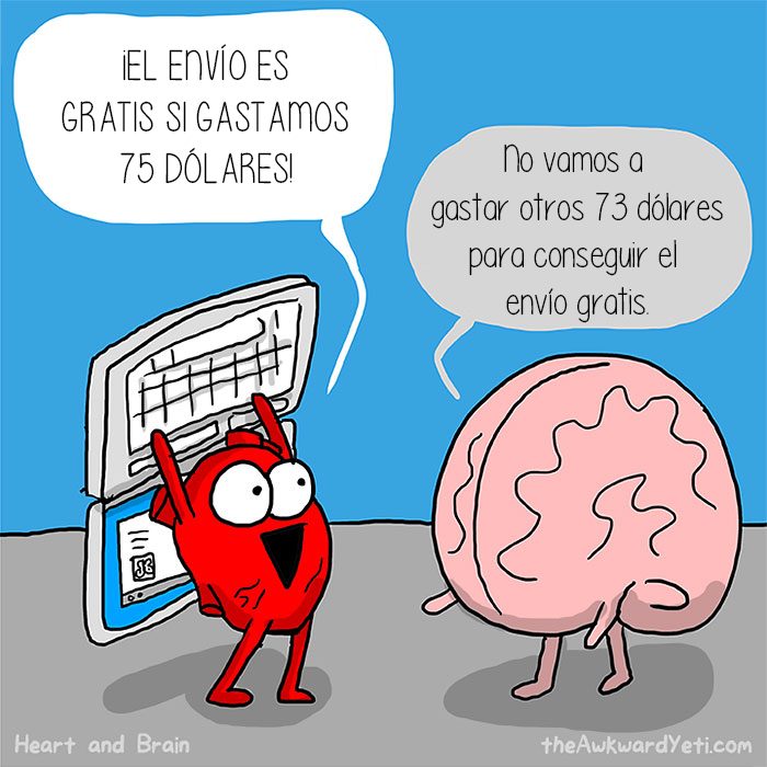 Corazón Vs Cerebro Cómic Awkward Yeti