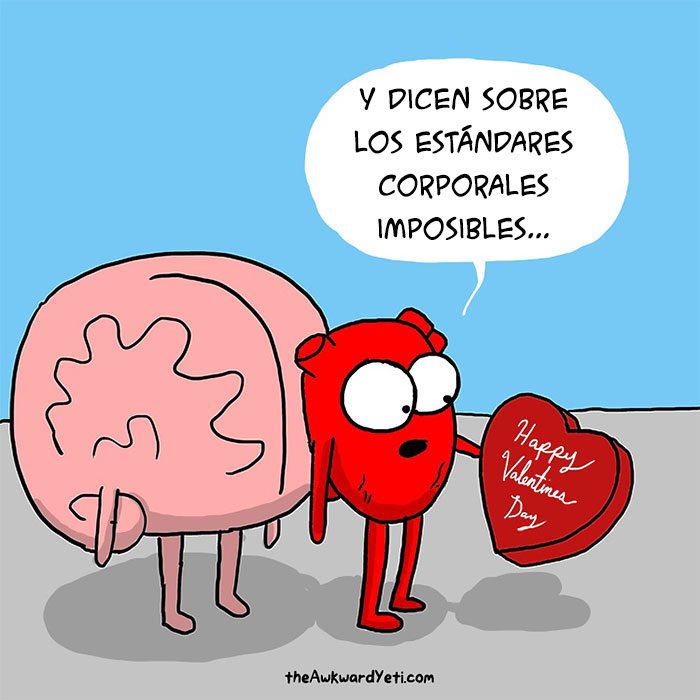 Corazón Vs Cerebro Cómic Awkward Yeti