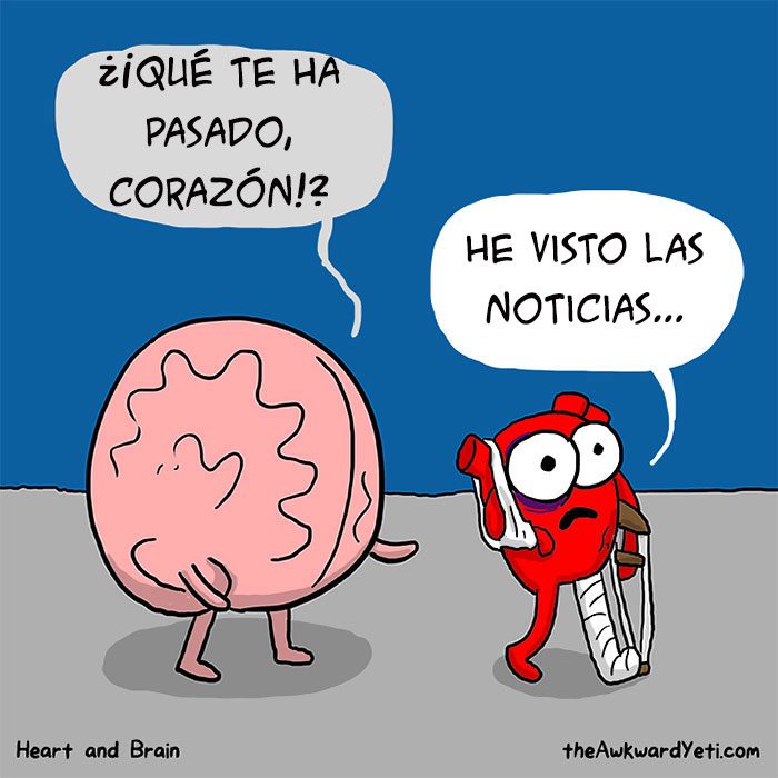 Corazón Vs Cerebro Cómic Awkward Yeti