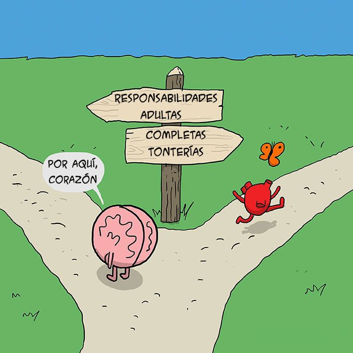 Corazón Vs Cerebro Cómic Awkward Yeti