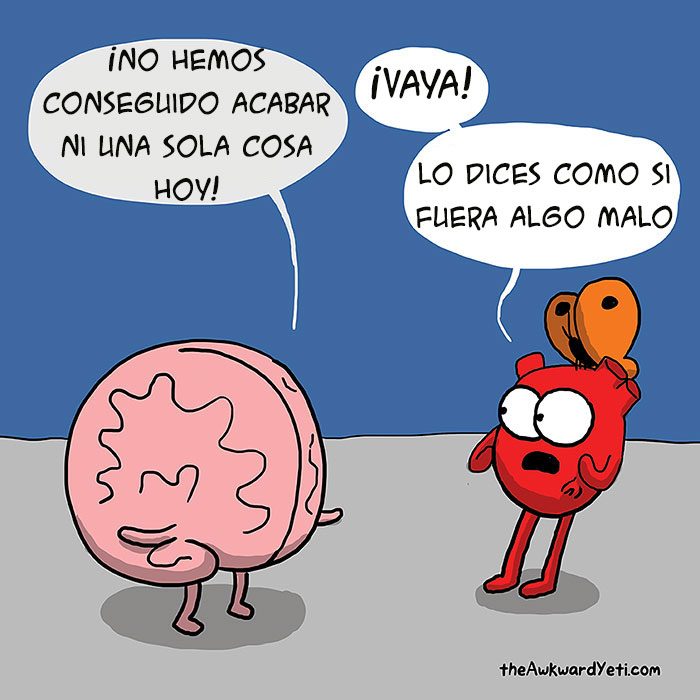 Corazón Vs Cerebro Cómic Awkward Yeti