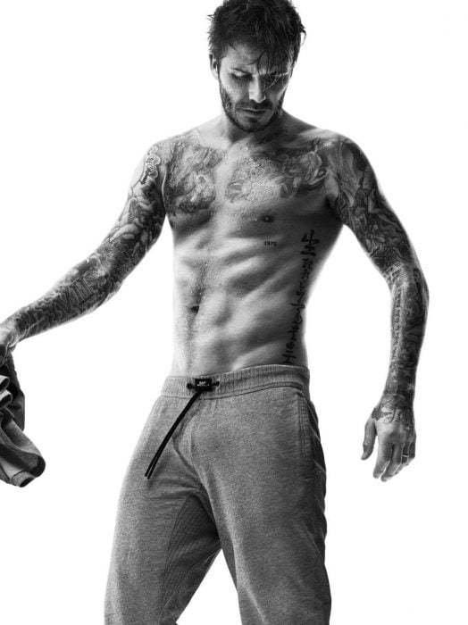 David Beckham con pantalón de chándal 