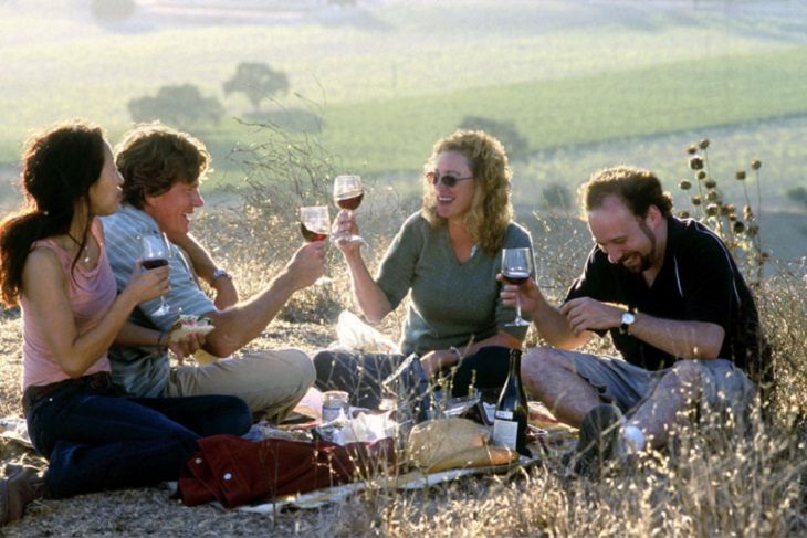 amigos en día de campo