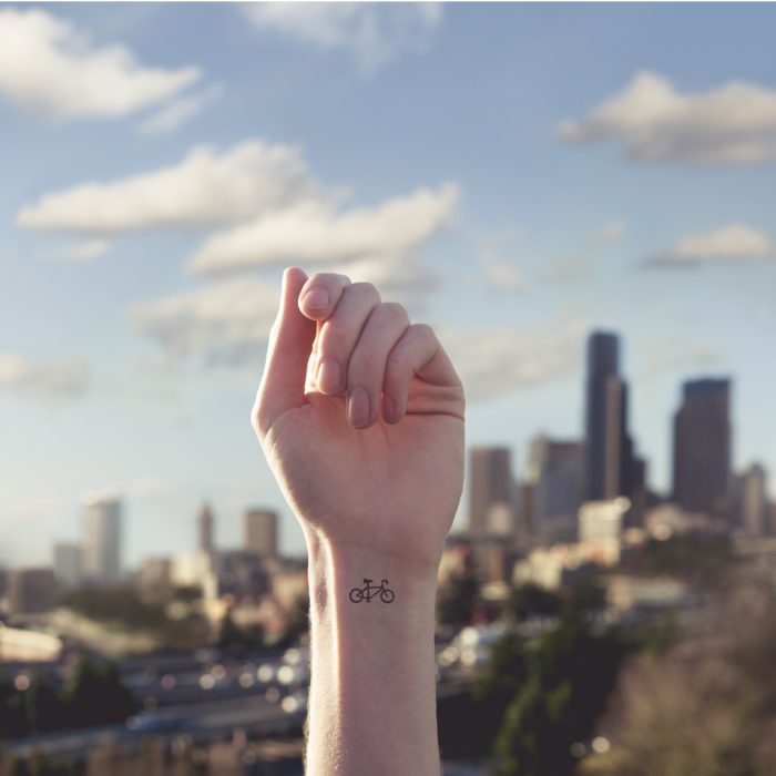 Tatuajes miniatura bicicleta 