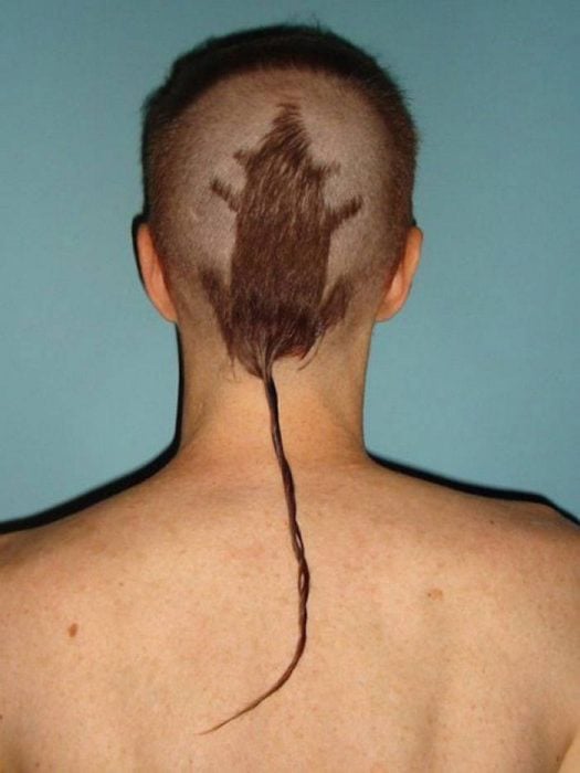 corte de cabello en forma de rata