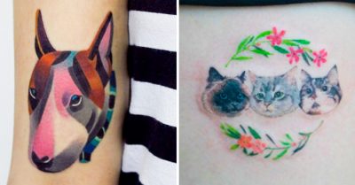 25 Tatuajes que todos los amantes de las mascotas se van a querer hacer. ¡Te encantarán!