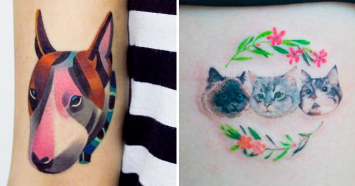 ideas de tatuajes para las personas que son amantes de las mascotas