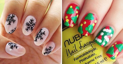 Ideas para decorar las uñas con motivos navideños
