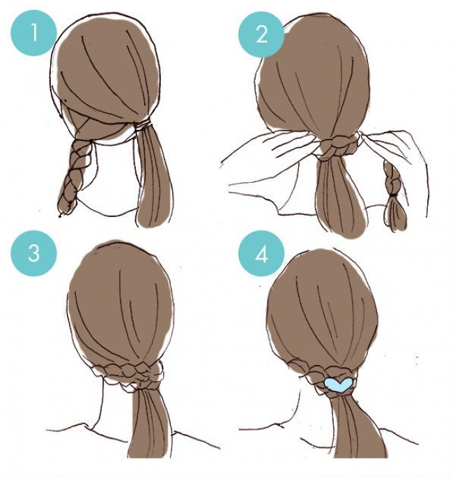 coleta con trenza