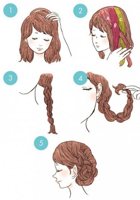 Moño con trenza