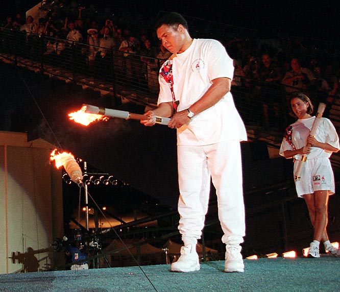 Muhammad Ali encendiendo pebetero Atlanta 96