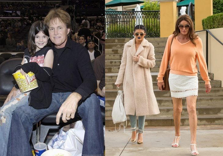 Kylie Jenner y Bruce/Caitlyn Jenner 2006 y ahora