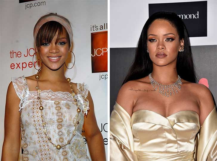 Rihanna 2006 y ahora