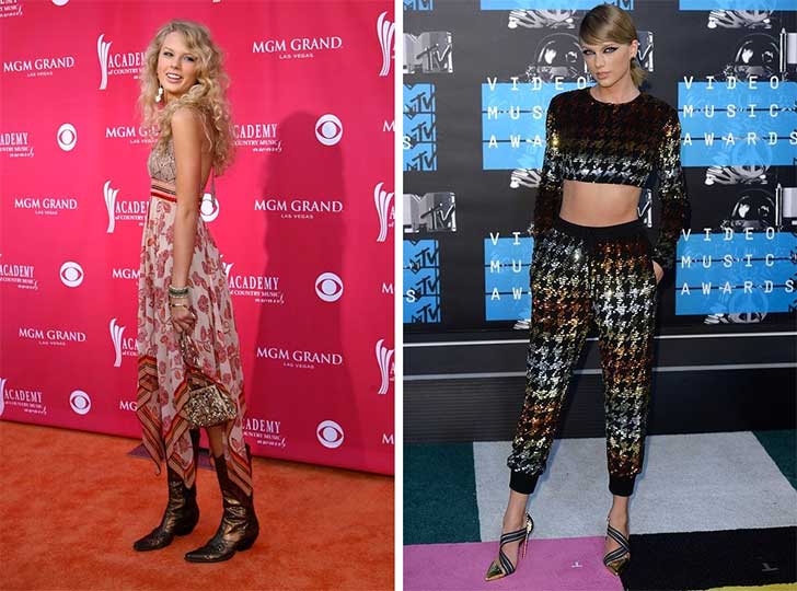 Taylor Swift 2006 y ahora