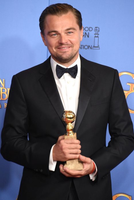 Leonardo DiCaprio en los globos de oro del 2016