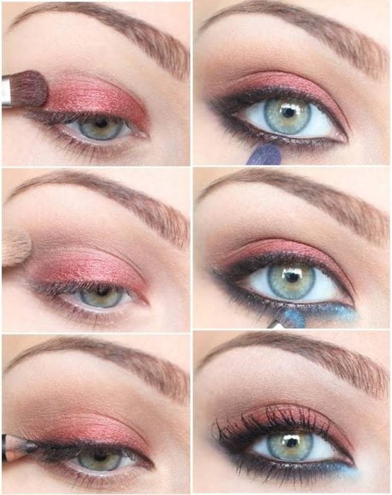 tutorial de maquillaje con sombras colores pastel 