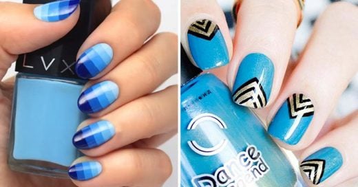 25 Increíbles diseños para decorar tus uñas con diferentes tonalidades de color azul