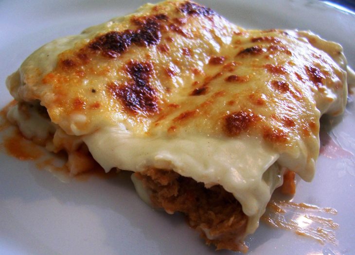 canelones de atún y queso