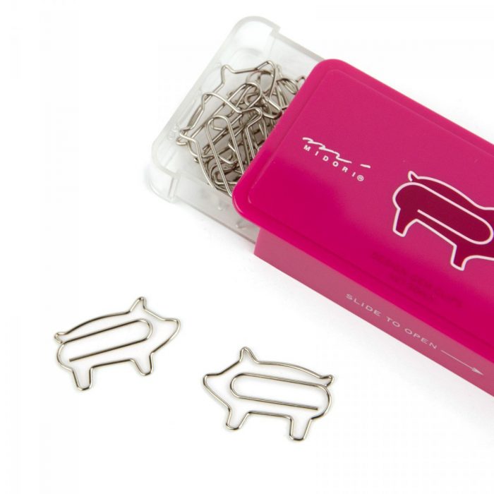 clips para papel en forma de cerdito