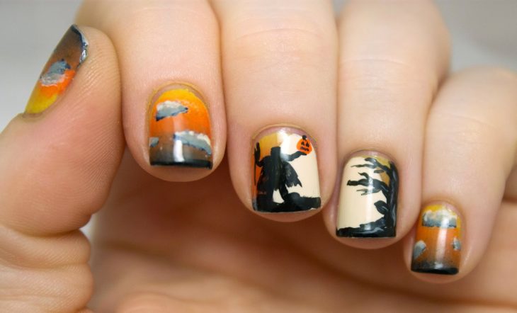 diseño de uñas con historias