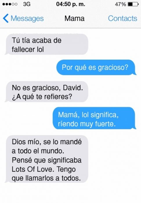 mensajes de texto de mamá