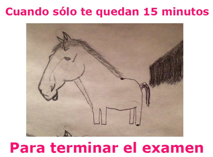 Meme okchicas. Cuando ya no tienes tiempo en el examen 